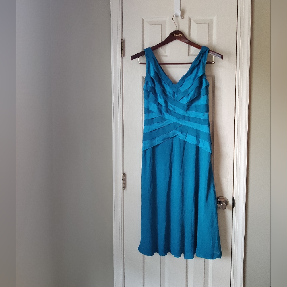 Tadashi Collection Silk Dress Marine blue size 8